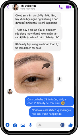Học viên đánh già khoá học Plasma Fibroblast tại Vi Beauty Academy
