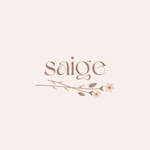 Neutral Brown Pink Illustrated Floral Beauty Logo